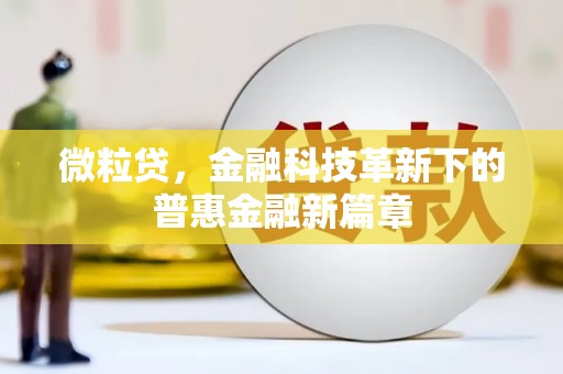 芎林微粒贷，金融科技革新下的普惠金融新篇章