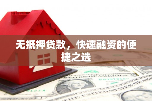 黔西无抵押贷款，快速融资的便捷之选