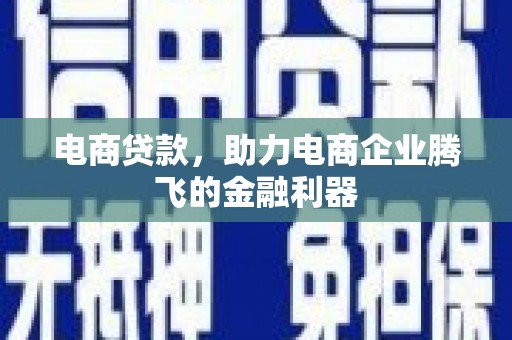 岑巩电商贷款，助力电商企业腾飞的金融利器