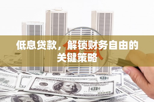保税区低息贷款，解锁财务自由的关键策略