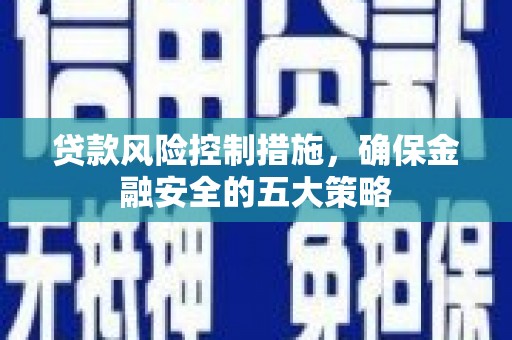 巴楚贷款风险控制措施，确保金融安全的五大策略