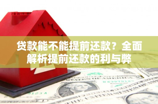 莒南贷款能不能提前还款？全面解析提前还款的利与弊