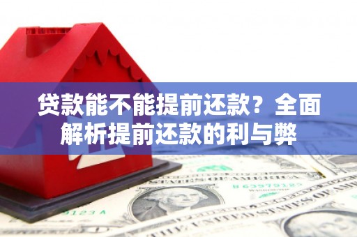 连州贷款能不能提前还款？全面解析提前还款的利与弊