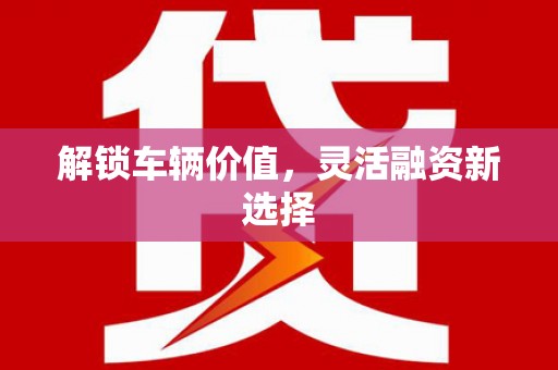信州解锁车辆价值，灵活融资新选择